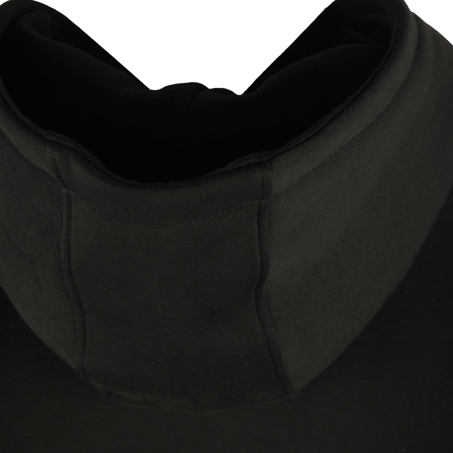 HOODIE BLACK SQUARES Made with soft materials and a luxurious fleece lining, back side close up