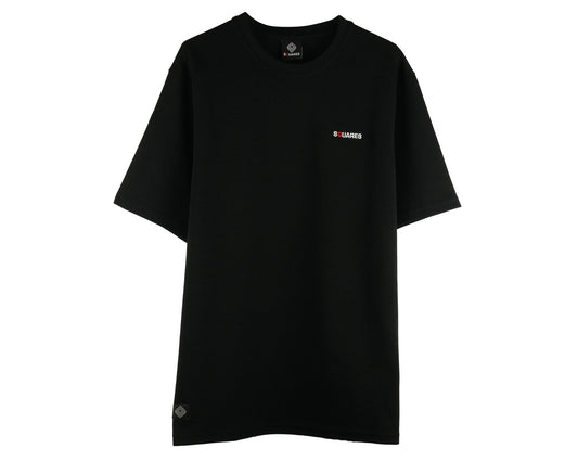 SQUARES T-shirt black T-shirt boasts a relaxed fit, ideal for comfortable wear, front side