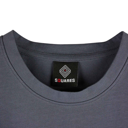 T-shirt is made of high-quality cotton, Wich ensures a luxurious and durable quality, front side close-up neck