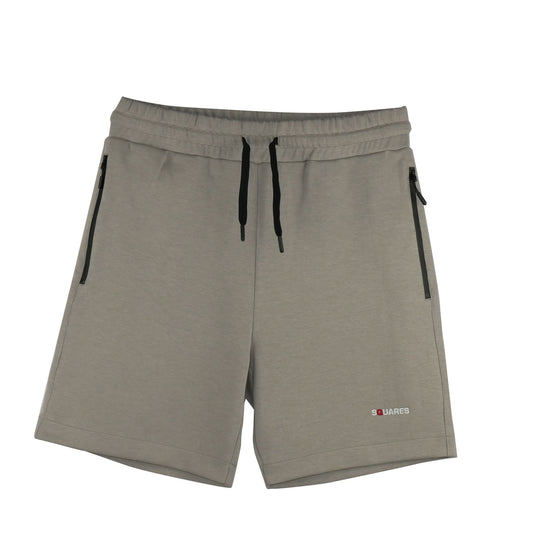 SQUARES SHORT WITH ZIPS WASHED GRAY is expertly crafted with high-quality materials and meticulous attention to detail, front side